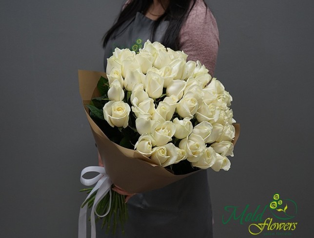 Роза голландская белая 50-60 см Фото